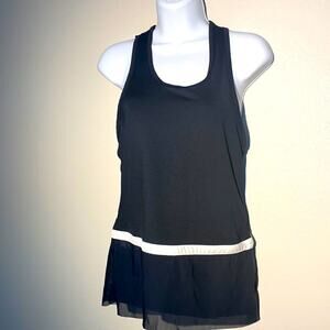 Shape Racerback tank XS. Black with White detailing and Mesh.